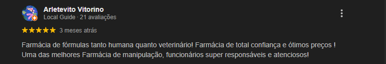 Depoimento de Arletevito Vitorino — 5 estrelas no Google